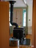 Front hall and woodstove